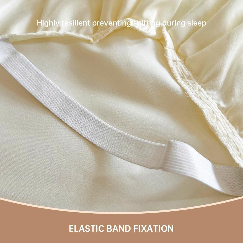 Lace Wrap‑Around Queen Bed Skirt