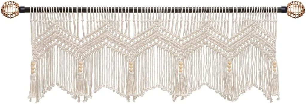 Boho Kitchen Macrame Window Valance