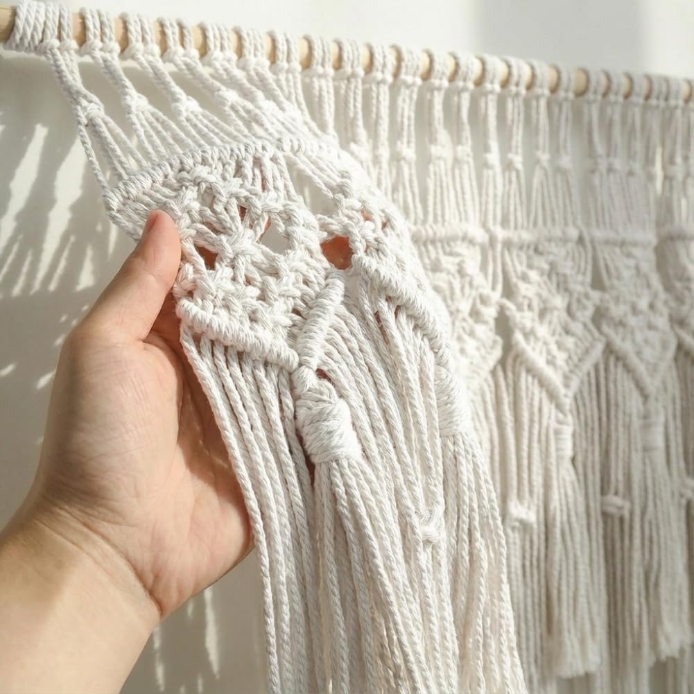 Boho Handmade Macrame Window Valance