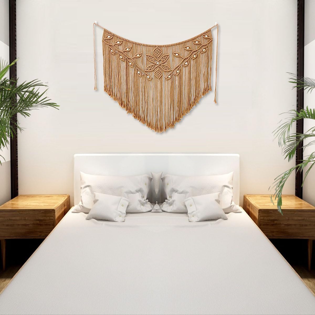Brown Leaf Macrame Wall Hanging