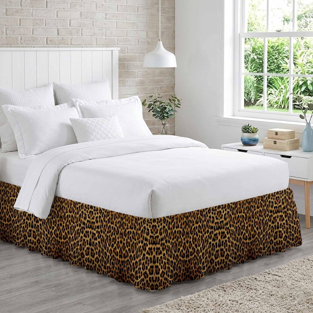 Print Elastic Wrap‑Around Queen Bed Skirt