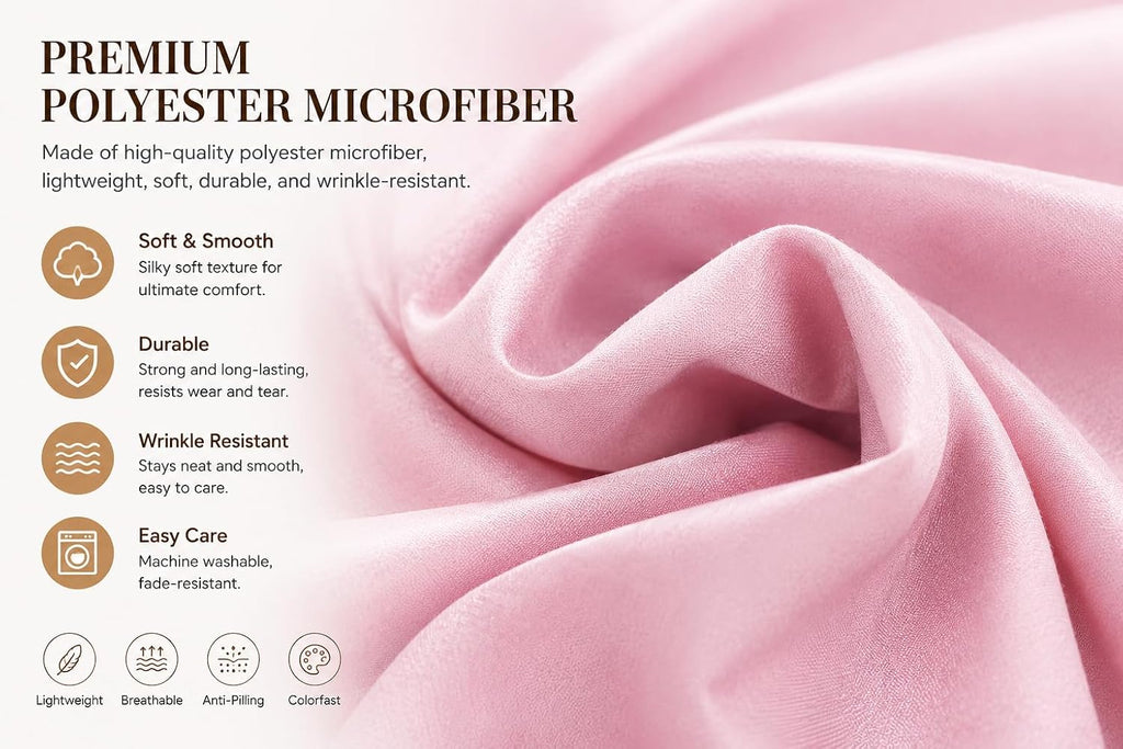 Dusty Pink Split‑Corner Full Bed Skirt