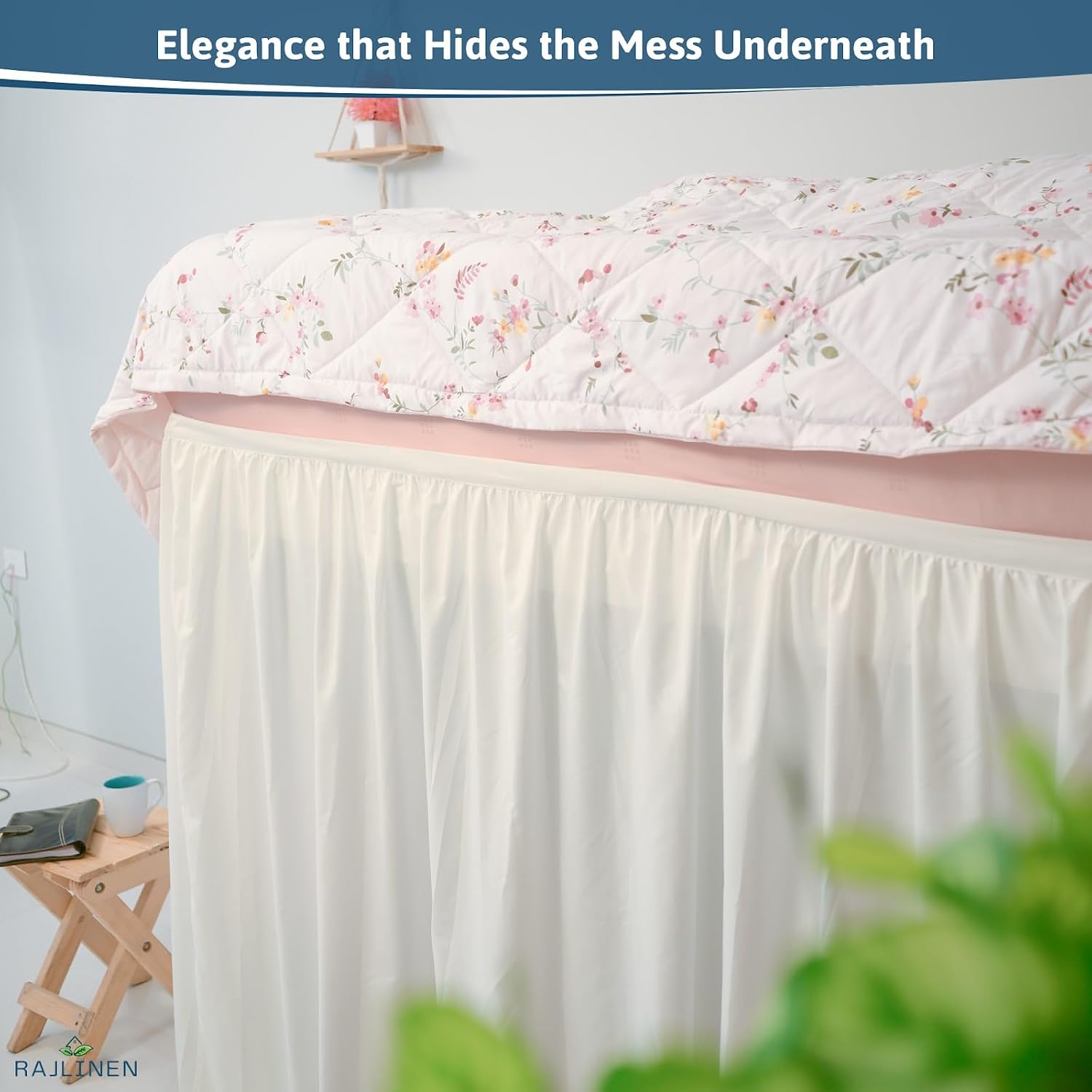 Ivory Ruffled Twin Bed Skirt