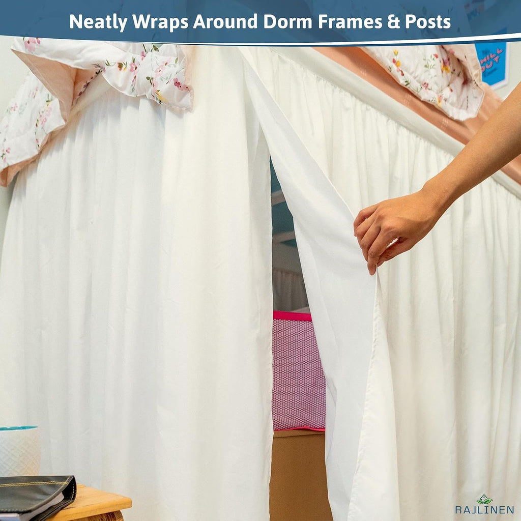 Ivory Ruffled Twin Bed Skirt