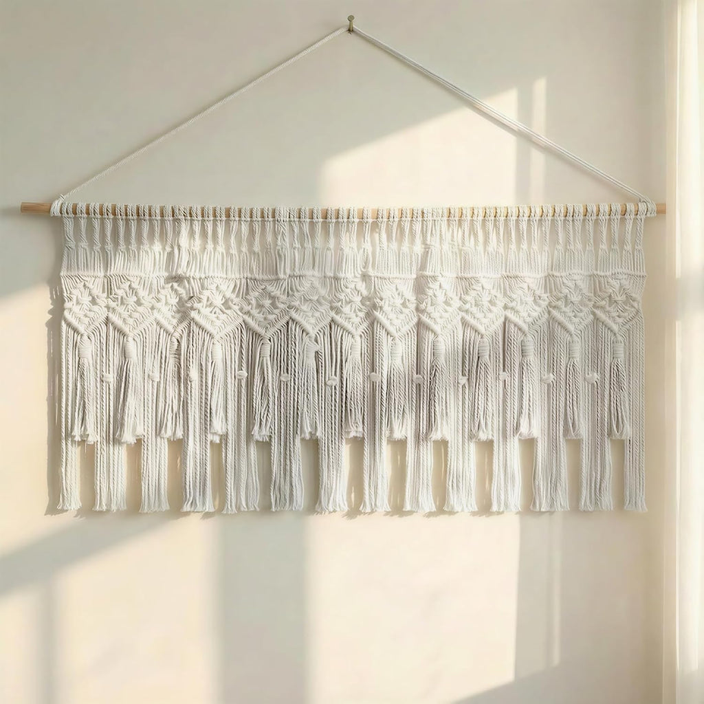 Boho Handmade Macrame Window Valance