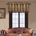 Gradient Red Jacquard Window Valance