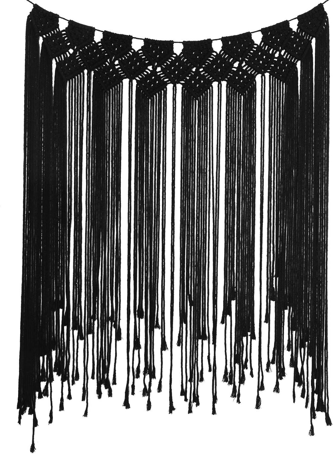 Black Modern Chic Macrame Wall Hanging