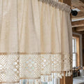 Boho Linen Kitchen Window Valance