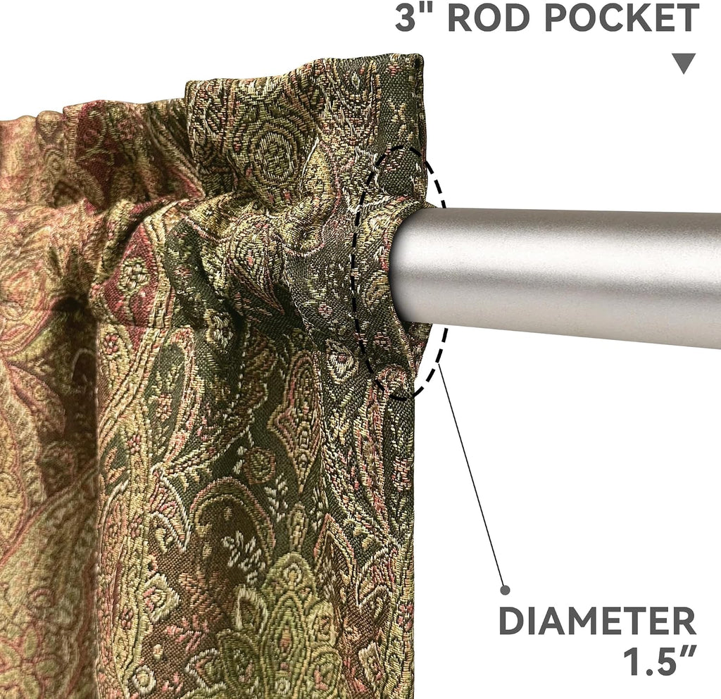 Gradient Red Jacquard Window Valance