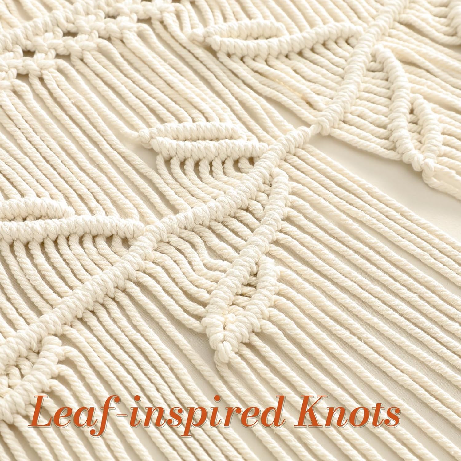 Cream Boho Macrame Window Valance