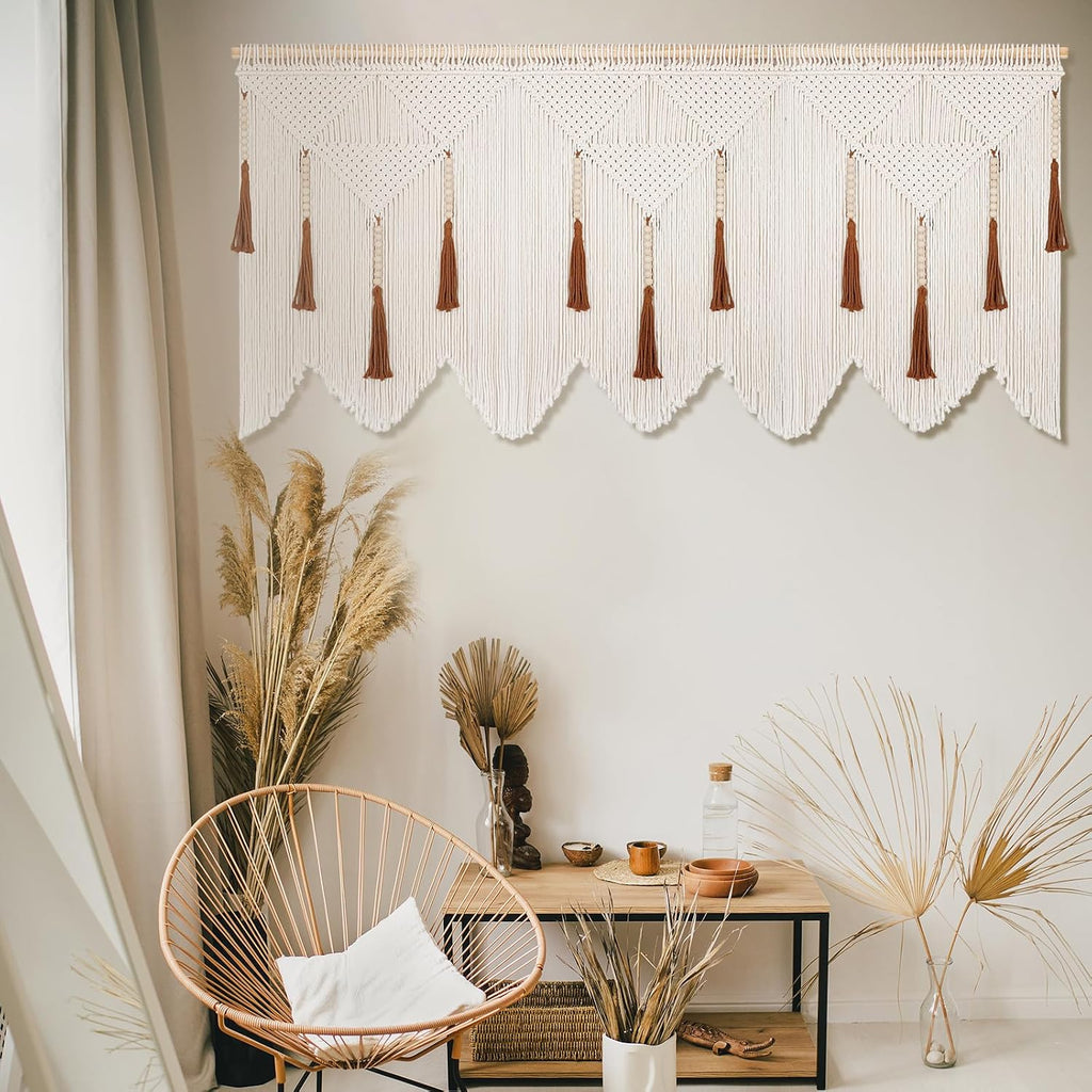 Wood‑Bead Tassel Large Boho Macrame Wall Hanging