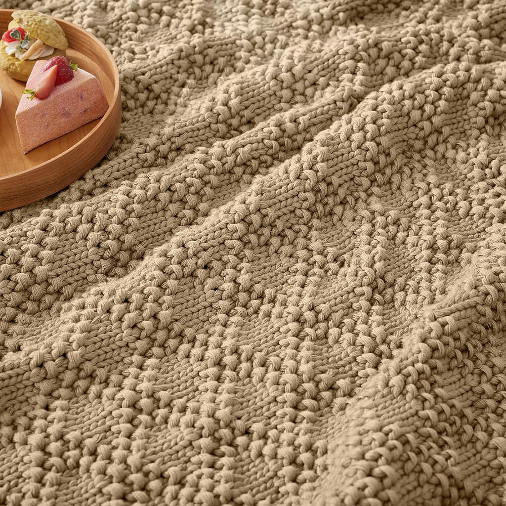 Chunky Knit Adult Weighted Throw Blanket