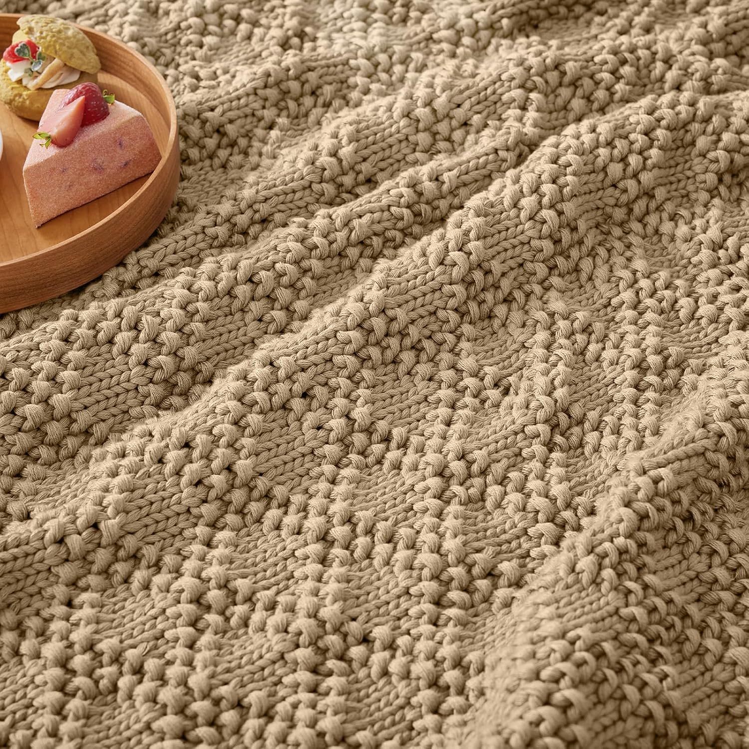 Chunky Knit Adult Weighted Throw Blanket