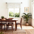 Cream Boho Macrame Window Valance