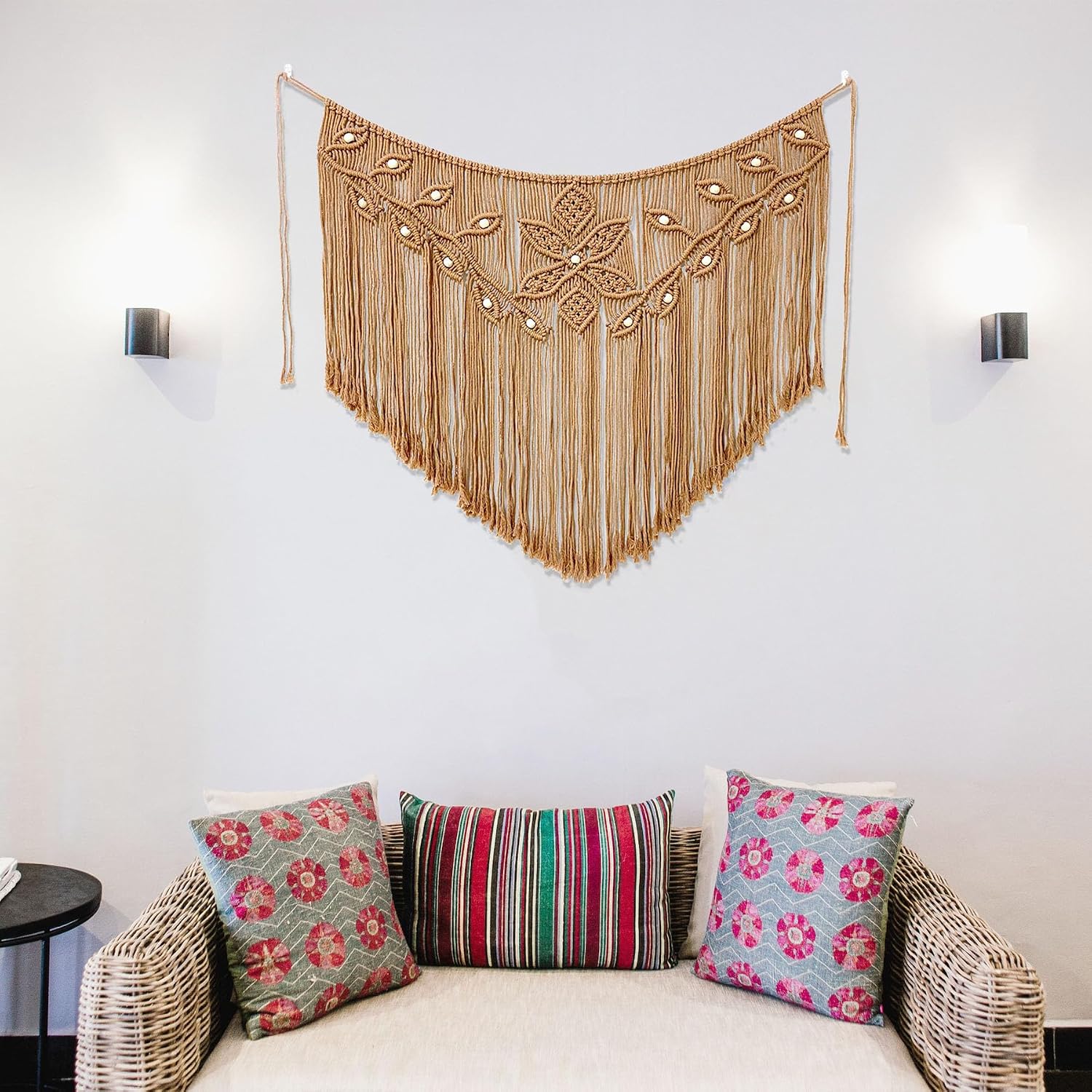 Brown Leaf Macrame Wall Hanging