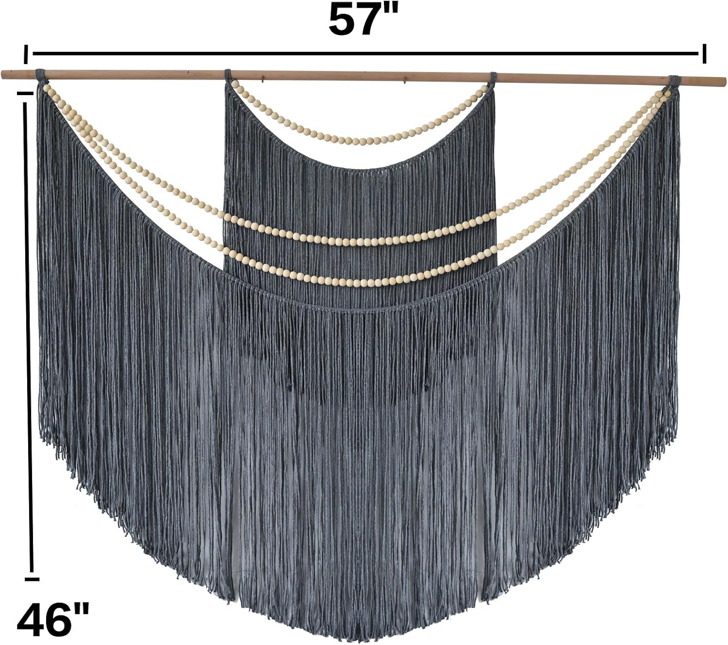 Grey Boho Macrame Wall Hanging
