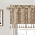 Light Coffee Window Valance Curtain