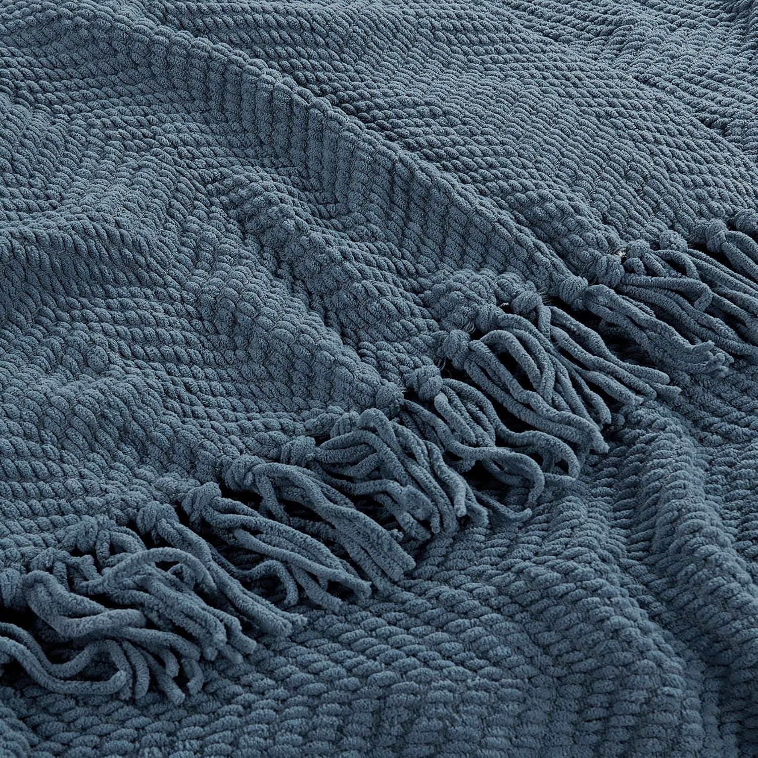 Blue Wing Teal Tweed Knit Throw Blanket
