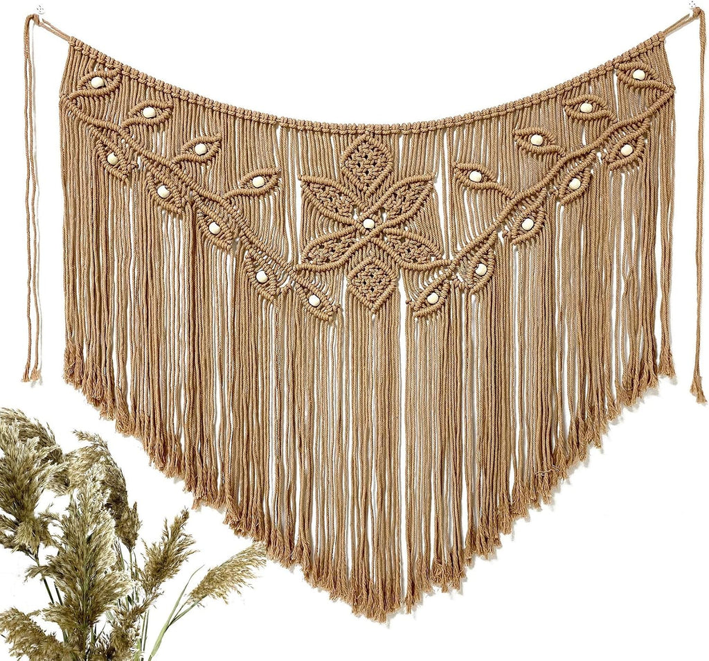 Brown Leaf Macrame Wall Hanging