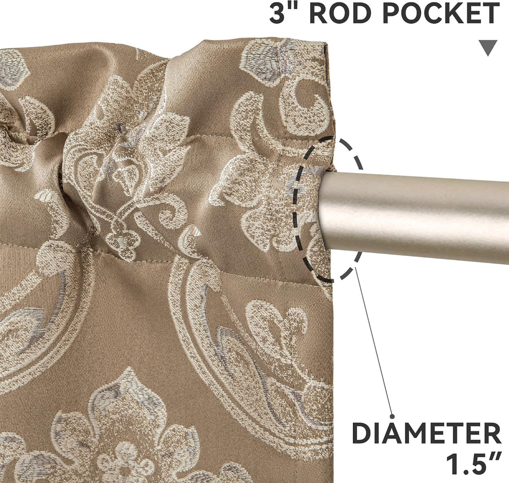 Light Coffee Window Valance Curtain